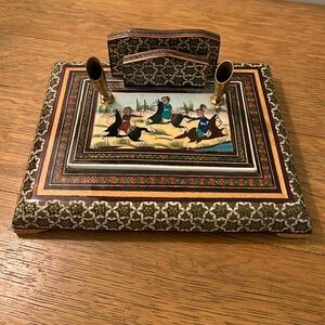 PERSIAN KHATAMKARI DESK ORGANIZER MULTICOLOR